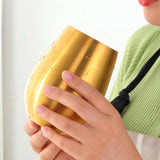 Maxbell Stainless Steel Beer Mug Stemless Cocktail Mug for Bar Drinkware Home Hiking Gold