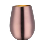 Maxbell Stainless Steel Beer Mug Stemless Cocktail Mug for Bar Drinkware Home Hiking Rose Gold