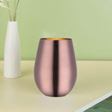 Maxbell Stainless Steel Beer Mug Stemless Cocktail Mug for Bar Drinkware Home Hiking Rose Gold