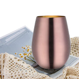 Maxbell Stainless Steel Beer Mug Stemless Cocktail Mug for Bar Drinkware Home Hiking Rose Gold