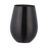 Maxbell Stainless Steel Beer Mug Stemless Cocktail Mug for Bar Drinkware Home Hiking Black