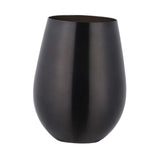 Maxbell Stainless Steel Beer Mug Stemless Cocktail Mug for Bar Drinkware Home Hiking Black