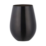 Maxbell Stainless Steel Beer Mug Stemless Cocktail Mug for Bar Drinkware Home Hiking Black