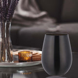 Maxbell Stainless Steel Beer Mug Stemless Cocktail Mug for Bar Drinkware Home Hiking Black