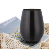 Maxbell Stainless Steel Beer Mug Stemless Cocktail Mug for Bar Drinkware Home Hiking Black