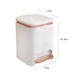 Maxbell Bathroom Trash Can with Foot Pedal and Press Type Lid for Study Laundry Room White   9L