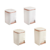 Maxbell Bathroom Trash Can with Foot Pedal and Press Type Lid for Study Laundry Room White   9L