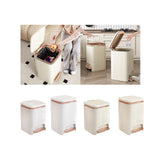 Maxbell Bathroom Trash Can with Foot Pedal and Press Type Lid for Study Laundry Room White   9L