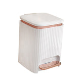 Maxbell Bathroom Trash Can with Foot Pedal and Press Type Lid for Study Laundry Room White   9L