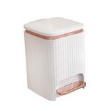 Maxbell Bathroom Trash Can with Foot Pedal and Press Type Lid for Study Laundry Room White   9L