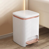 Maxbell Bathroom Trash Can with Foot Pedal and Press Type Lid for Study Laundry Room White   9L