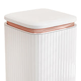 Maxbell Bathroom Trash Can with Foot Pedal and Press Type Lid for Study Laundry Room White 12l