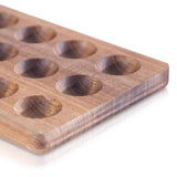 Maxbell Egg Holder Deviled Egg Rustic Premium Egg Container Reusable Wooden Egg Tray