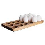 Maxbell Egg Holder Deviled Egg Rustic Premium Egg Container Reusable Wooden Egg Tray