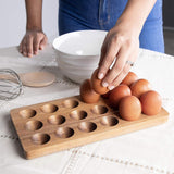 Maxbell Egg Holder Deviled Egg Rustic Premium Egg Container Reusable Wooden Egg Tray