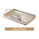 Maxbell Vanity Tray Decorative Tray Skincare Organizer for Bedroom Toilet Home Decor 45x26x7cm