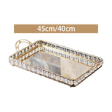 Maxbell Vanity Tray Decorative Tray Skincare Organizer for Bedroom Toilet Home Decor 45x26x7cm