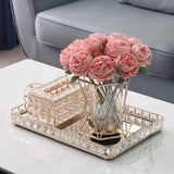 Maxbell Vanity Tray Decorative Tray Skincare Organizer for Bedroom Toilet Home Decor 45x26x7cm