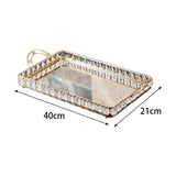 Maxbell Vanity Tray Decorative Tray Skincare Organizer for Bedroom Toilet Home Decor 40x21x7cm