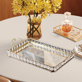 Maxbell Vanity Tray Decorative Tray Skincare Organizer for Bedroom Toilet Home Decor 40x21x7cm