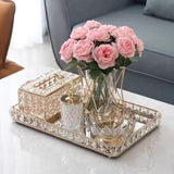 Maxbell Vanity Tray Decorative Tray Skincare Organizer for Bedroom Toilet Home Decor 40x21x7cm