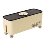 Maxbell Power Strip Box Desktop with Holes Cord Box Hider for Home Adapters USB Hubs Black Lid