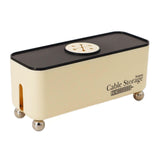 Maxbell Power Strip Box Desktop with Holes Cord Box Hider for Home Adapters USB Hubs Black Lid