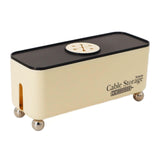 Maxbell Power Strip Box Desktop with Holes Cord Box Hider for Home Adapters USB Hubs Black Lid