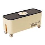 Maxbell Power Strip Box Desktop with Holes Cord Box Hider for Home Adapters USB Hubs Black Lid