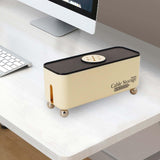 Maxbell Power Strip Box Desktop with Holes Cord Box Hider for Home Adapters USB Hubs Black Lid