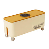 Maxbell Power Strip Box Desktop with Holes Cord Box Hider for Home Adapters USB Hubs Orange Lid