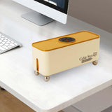 Maxbell Power Strip Box Desktop with Holes Cord Box Hider for Home Adapters USB Hubs Orange Lid