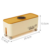 Maxbell Power Strip Box Desktop with Holes Cord Box Hider for Home Adapters USB Hubs Orange Lid