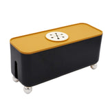 Maxbell Power Strip Box Desktop with Holes Cord Box Hider for Home Adapters USB Hubs Black