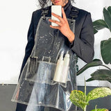 Maxbell Transparent Apron Gardening Durable Chef Apron Nordic DIY Occasion TPU Apron black