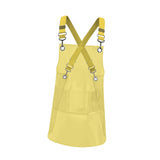 Maxbell Transparent Apron Gardening Durable Chef Apron Nordic DIY Occasion TPU Apron orange