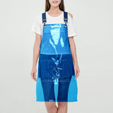 Maxbell Transparent Apron Gardening Durable Chef Apron Nordic DIY Occasion TPU Apron blue