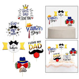 Maxbell 12x Cake Toppers DIY Decorative Cake Insert for Pastries Ornaments Gift Cake