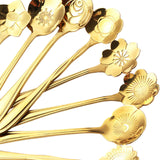 Maxbell 8 Pieces Milkshake Spoon Tableware Reusable Tea Spoon for Stirring Bar Party