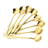 Maxbell 8 Pieces Milkshake Spoon Tableware Reusable Tea Spoon for Stirring Bar Party