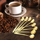 Maxbell 8 Pieces Milkshake Spoon Tableware Reusable Tea Spoon for Stirring Bar Party
