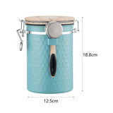 Maxbell Storage Jar with Lid Tea Leaves Storage Can for Restaurant Home Coffee Beans Blue