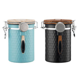 Maxbell Storage Jar with Lid Tea Leaves Storage Can for Restaurant Home Coffee Beans Blue