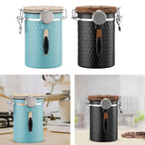 Maxbell Storage Jar with Lid Tea Leaves Storage Can for Restaurant Home Coffee Beans Blue
