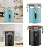 Maxbell Storage Jar with Lid Tea Leaves Storage Can for Restaurant Home Coffee Beans Blue