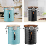 Maxbell Storage Jar with Lid Tea Leaves Storage Can for Restaurant Home Coffee Beans Blue