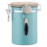 Maxbell Storage Jar with Lid Tea Leaves Storage Can for Restaurant Home Coffee Beans Blue