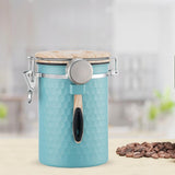 Maxbell Storage Jar with Lid Tea Leaves Storage Can for Restaurant Home Coffee Beans Blue