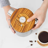 Maxbell Storage Jar with Lid Tea Leaves Storage Can for Restaurant Home Coffee Beans Black