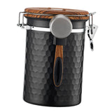 Maxbell Storage Jar with Lid Tea Leaves Storage Can for Restaurant Home Coffee Beans Black